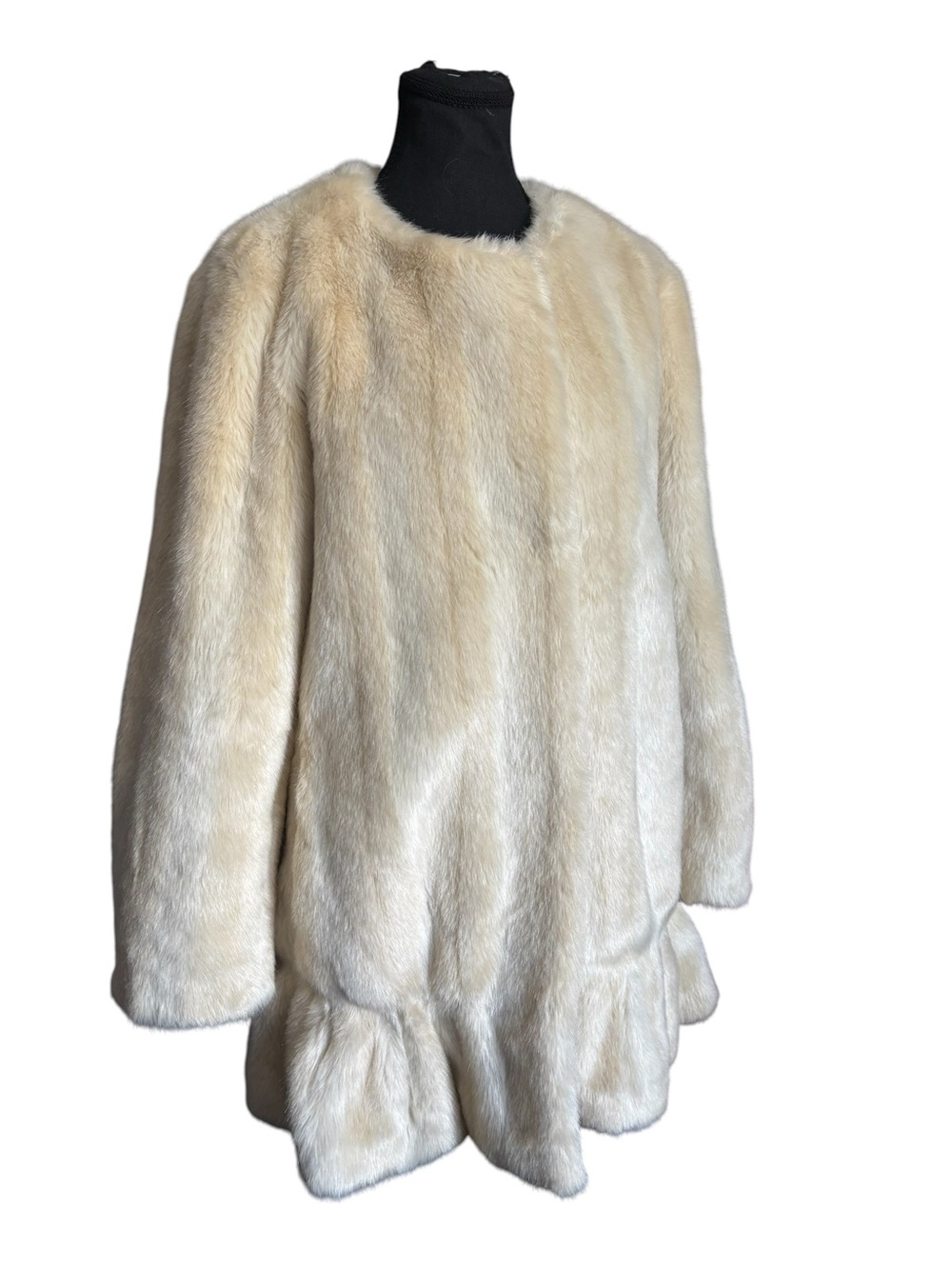 Kate Spade Cream Faux Fur Teddy Coat